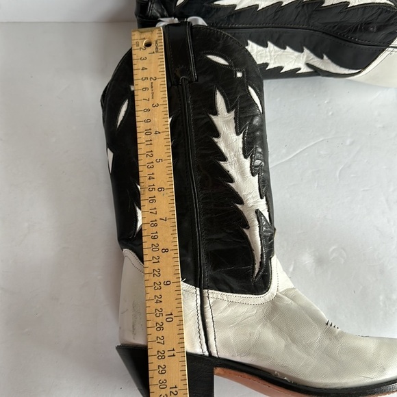 Code West Sz 7 Vintage White Lighting Western Rodeo Boots RARE - Picture 13 of 15